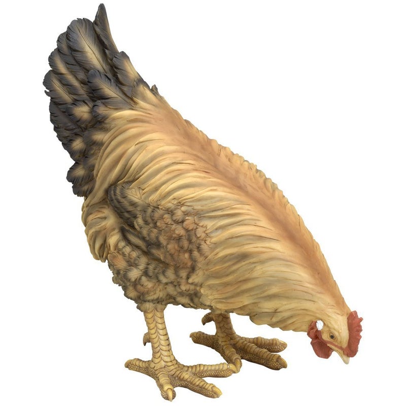 Bits and Pieces - Life Sized Decorative Chicken Statue-Farm Animal Collectable Polyresin Garden Sculpture - Figurine Stands 17" Tall - Image 1
